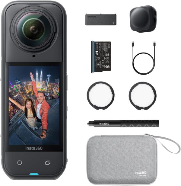 Insta360 X5 Essentials Bundle - Waterproof 8K 360° Action Camera, Leading Low Light, Invisible Selfie Stick Effect, Rugged and Replaceable Lens, 3-Hour Battery, Built-in Wind Guard, Stabilization - Image 9